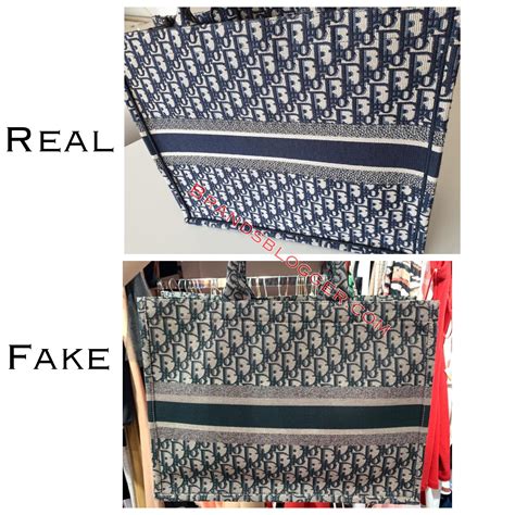 fake dior tote bag vs real